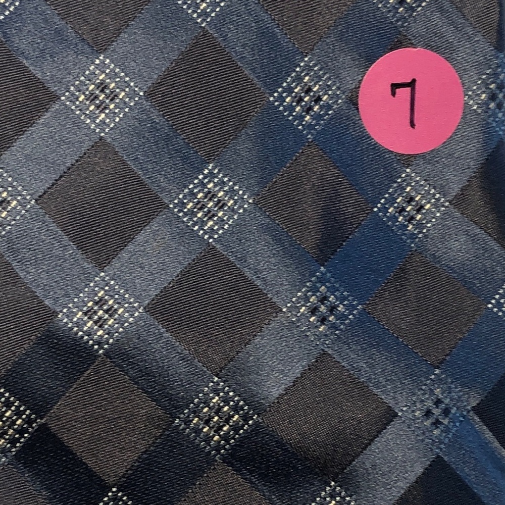 Calvin Klein Navy Checkered Tie